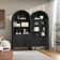 70.47hx30.9w Inch Arched Bookcase Cabinet Set With Adjustable Shelves