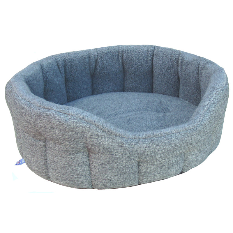 McLoud Polyester Pet Bed, Grey/Silver, 24cm H x 100cm W x 84cm D