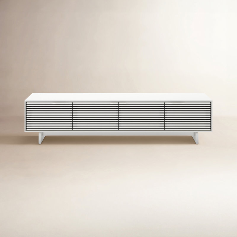 Align Media Console, 19"H x 81"W x 18"D, Satin White