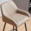 Faux Leather Upholstered Counter Bar Stools with Armrest-2072996612