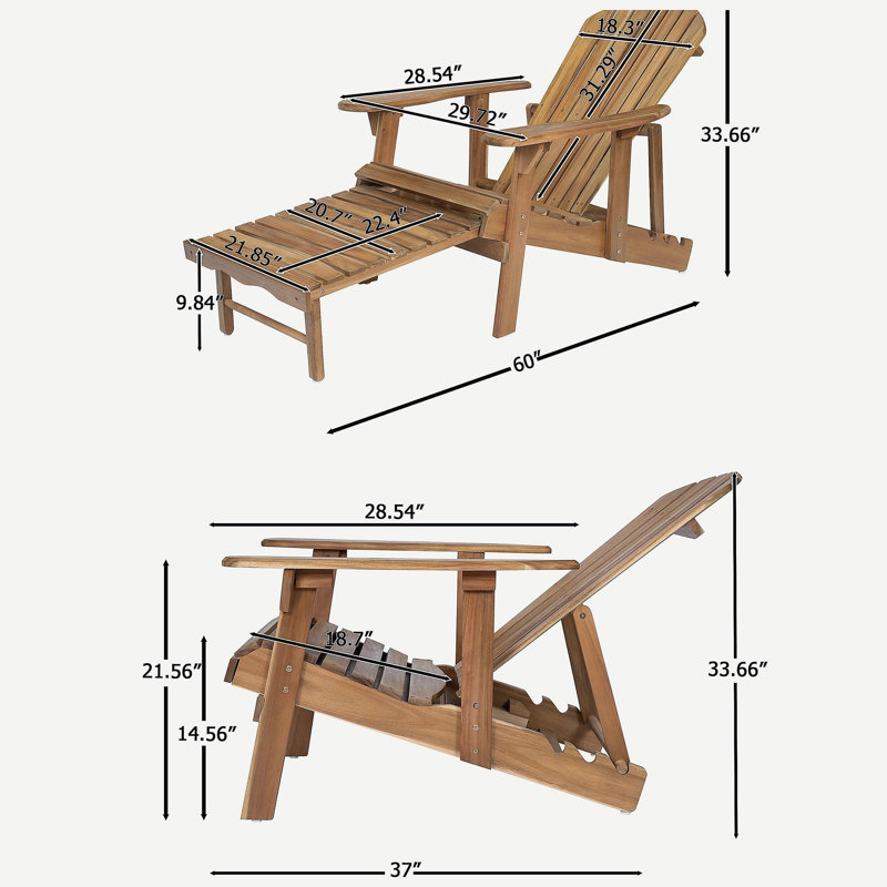 CHAISE ADIRONDack, Teinte naturelle