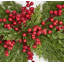 30" Faux Red Berries Cypress Swag