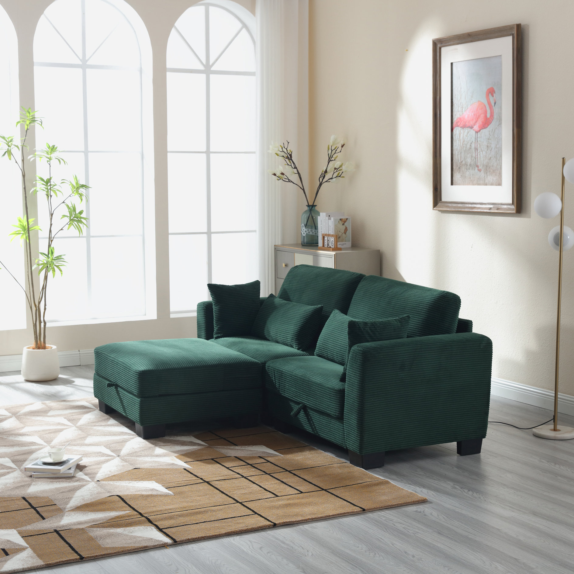 Ebern Designs Storage Modular Sectional Sofa L Shaped Modular - Wayfair ...