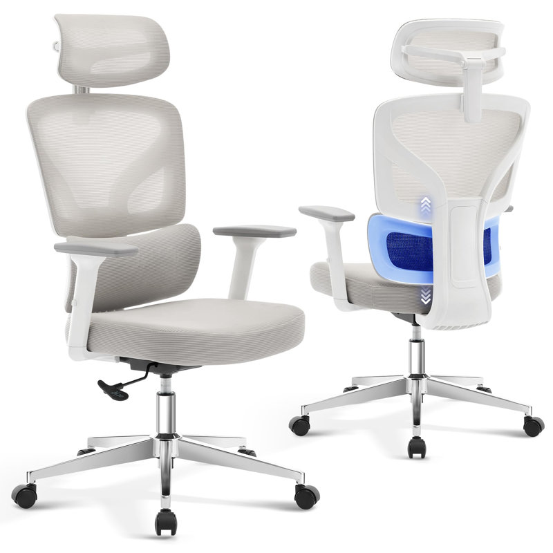 Office Chair, Grey, Silver