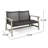 Patio Grey With Seating, Wood Structure And Iron Accents, Long-Lasting Outdoor In Grey, Woven Seat, Frame Accents For Longevity-1146442187