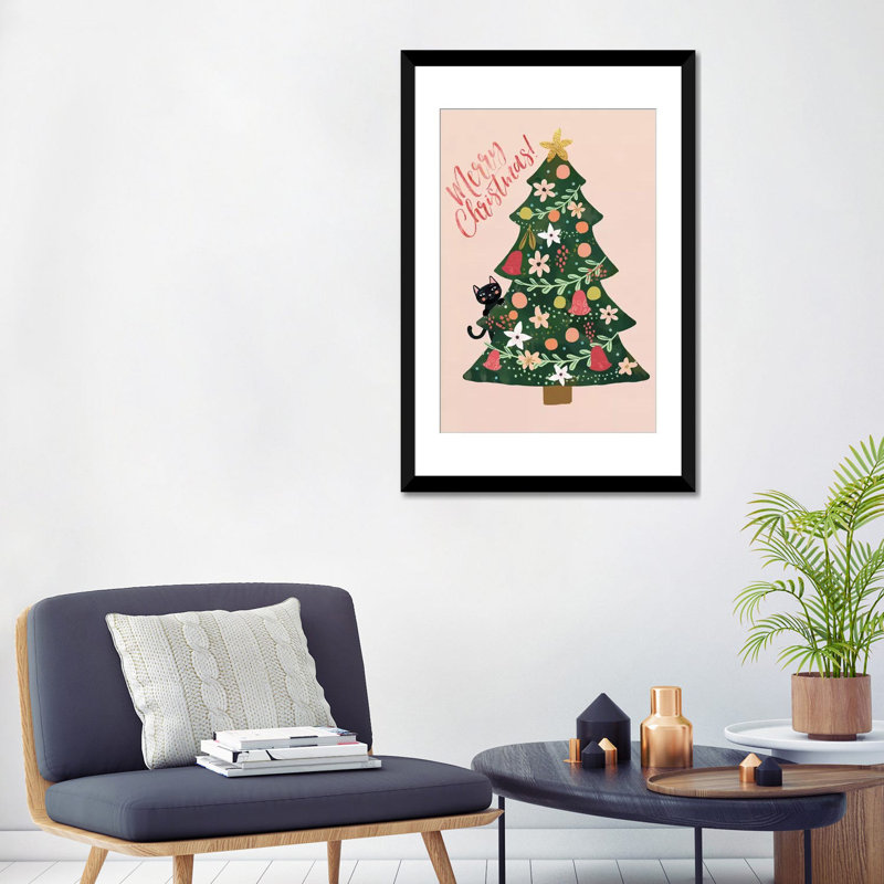« xmas pin », impression sur toile tendue, H 32 po x l 24 po x P 1 po, Papier d'art encadré noir, Blanc