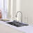 30″X 18″ Single Bowl Overmount Handmade Stainless Steel Kitchen Sink With Cutting Board, Colander(Set Of 8)