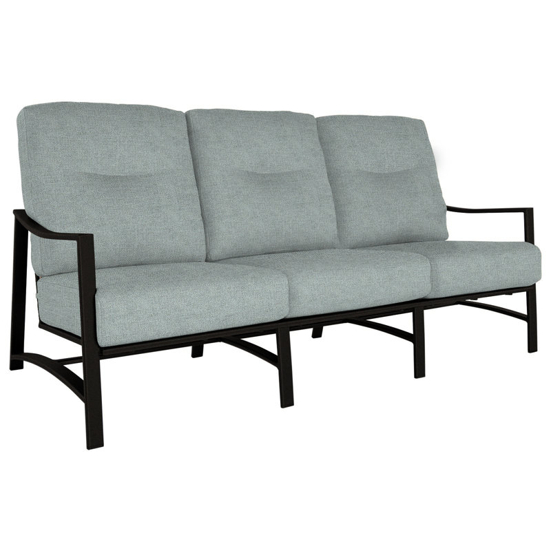 Avana Outdoor 3 - Seat Patio Sofa, Alcazar Redwood, Carbon Black