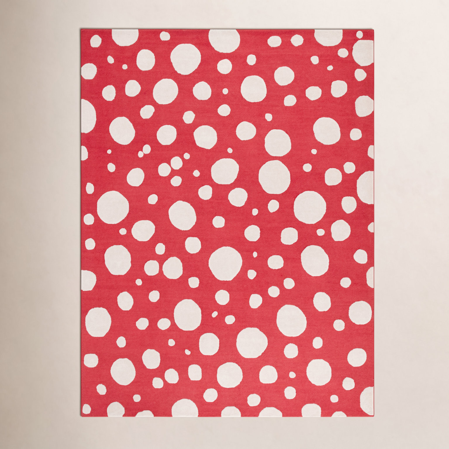 Camey Red Ivory Hand-Woven Rug, Rectangle 8' x 10'