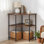  Jaycub Corner Desk Computer Desk with Storage Shelves Triangle Writing End Table for Small Space Bedroom, Brown