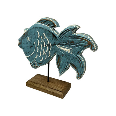 Gomez Goldfish on Stand - Blue Henna