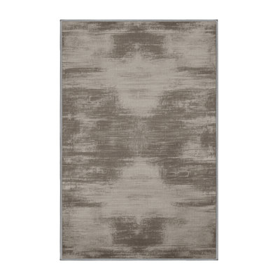 Tapis abstrait gris lavable à la machine