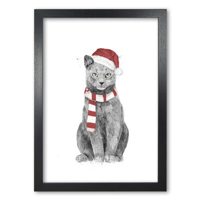 Christmas Cat 1 Piece Wall Art