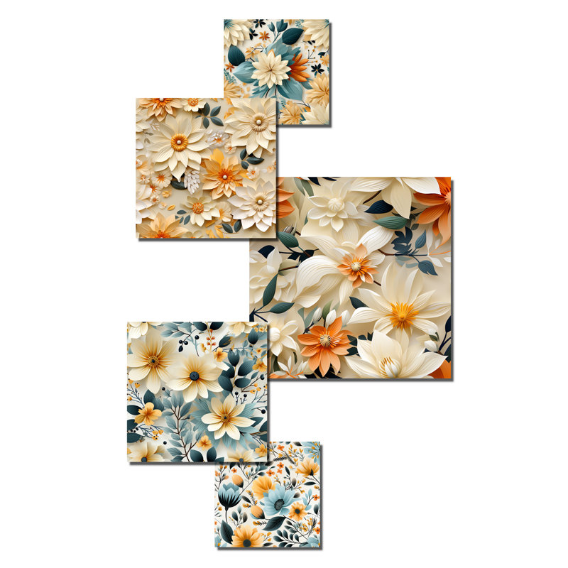Labrosse - ensemble d'art mural floral de 5