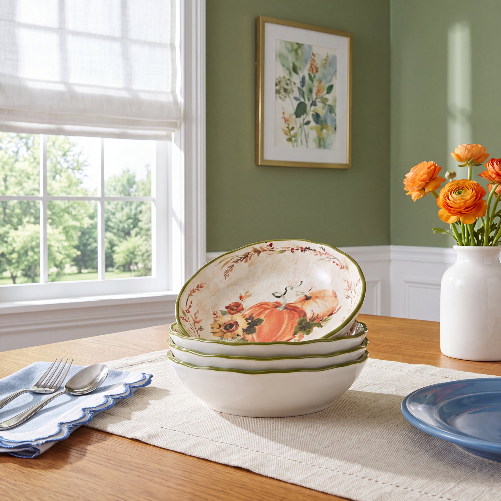 Harvest Morning Earthenware Soup Bowl