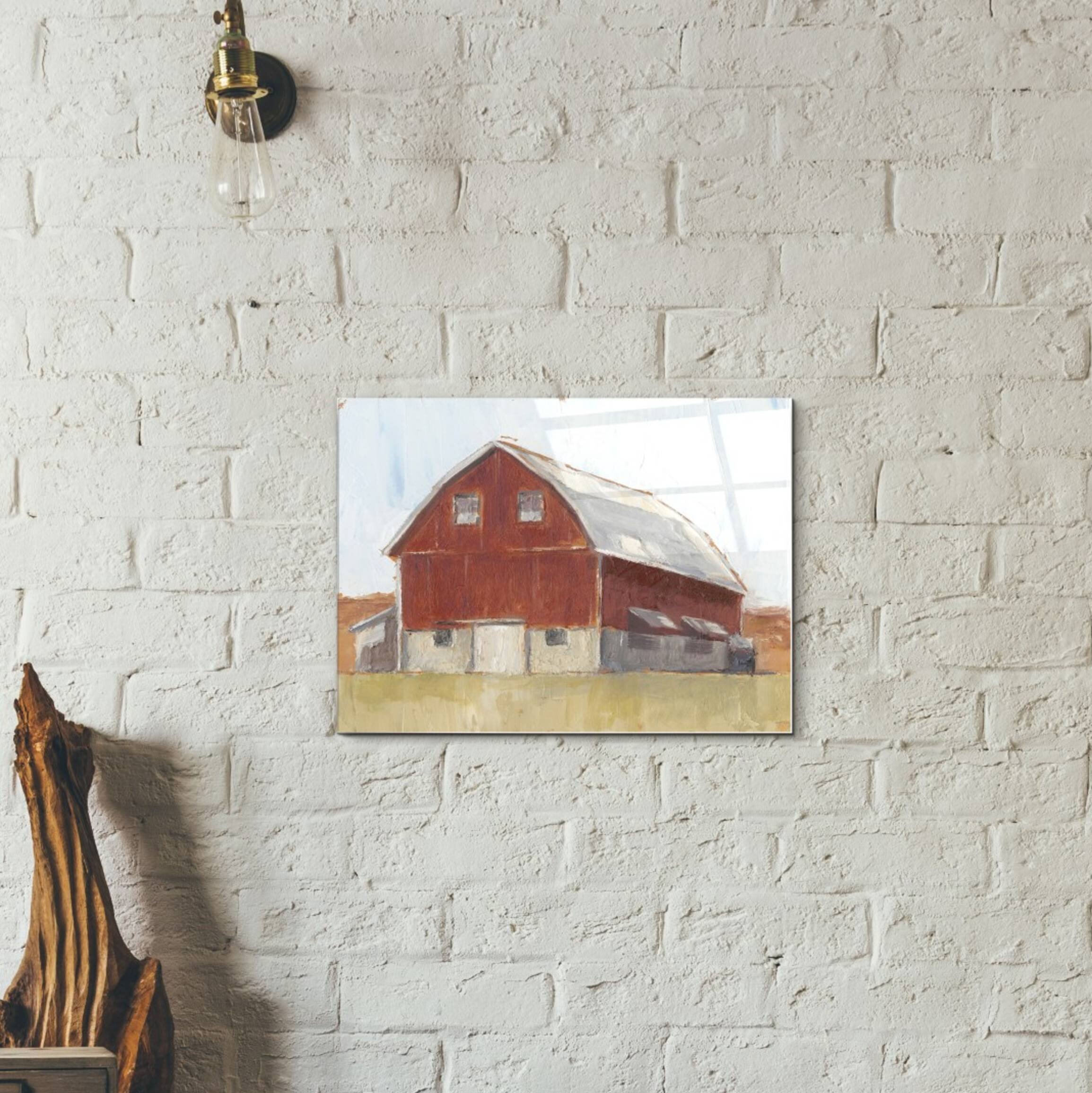 Trinx Rustic Red Barn II On Plastic / Acrylic by Ethan Harper Painting ...