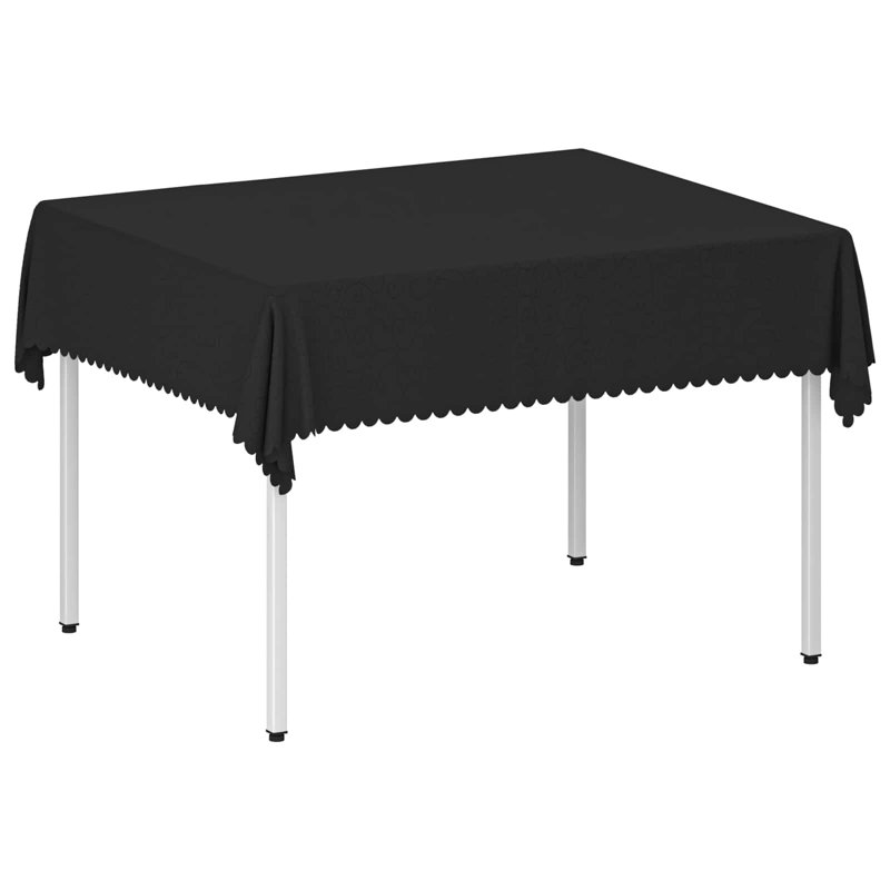  Table Cloth Dining Cover Kitchen Tablecloth Living Room Modern Jacquard, 220cm L, Dark Grey