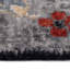 Hand Knotted Wool Floral Area Rug in Black-1085040319