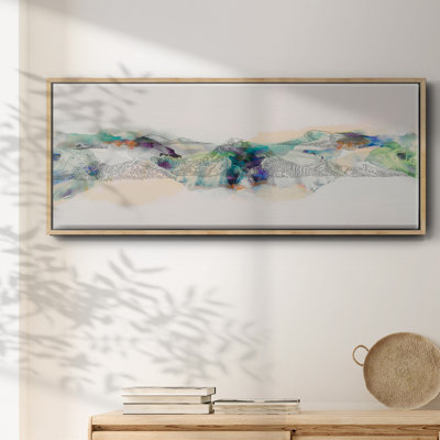 Abstract Mountain Range- Framed Canvas