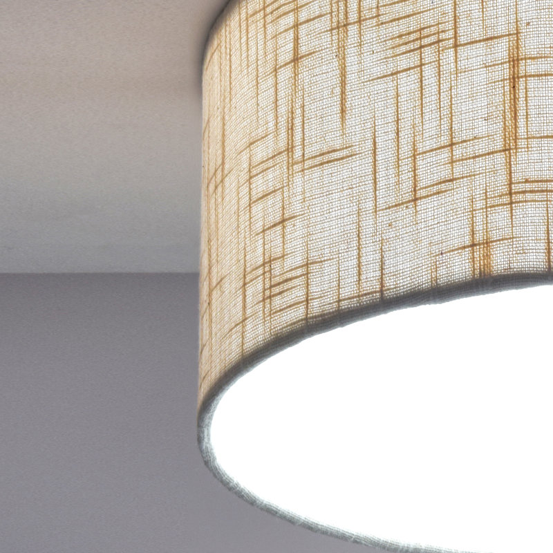 Davidde Fabric Flush Mount, Relief Beige