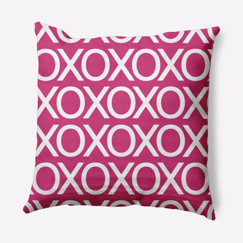 Oreiller carré, Fuchsia, H 26 po x l 26 po