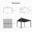 Grey Outdoor Louvred Aluminum Pergola-90611411