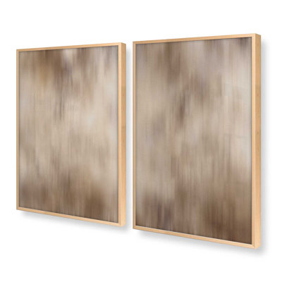 Ensemble de 2 impressions sur cadre en érable Cosmic Latte, 16 po x 12 po