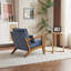 Fauteuil d'appoint Mid-Century avec accoudoirs lombaires Bruce-110957961