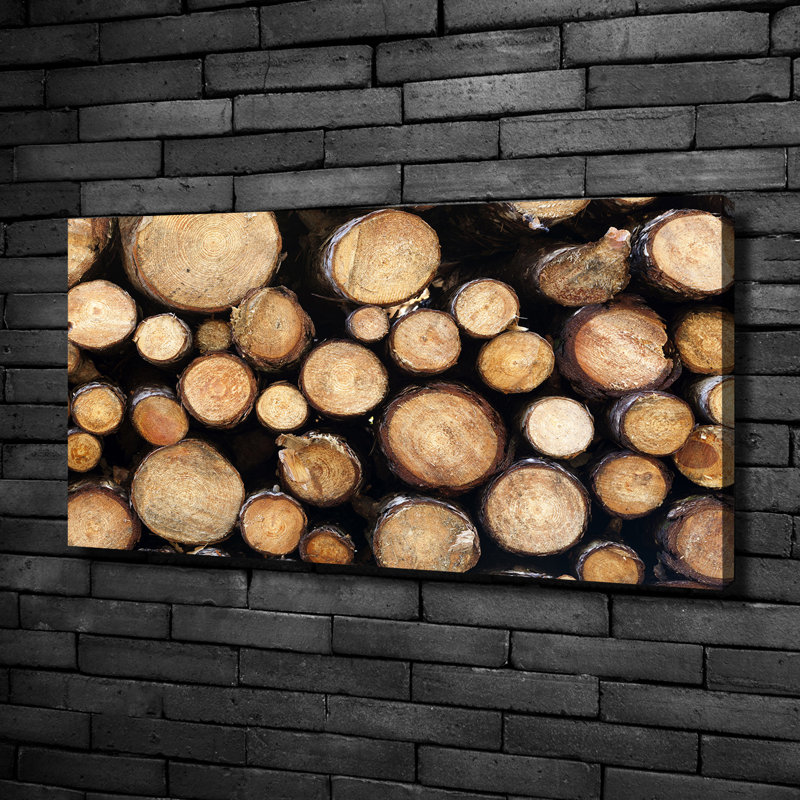 Logs Of Wood - Wrapped Canvas Print