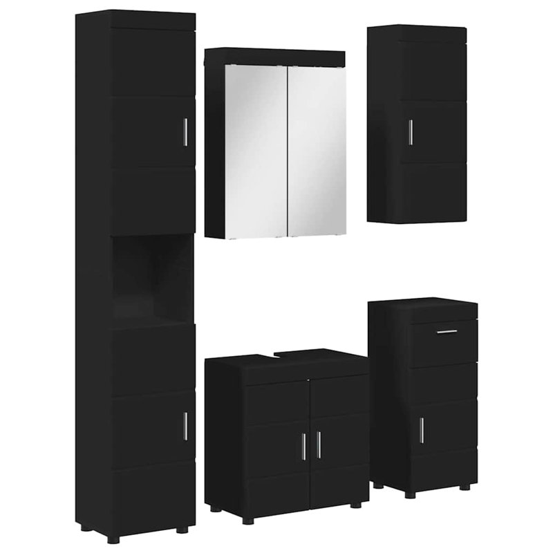 Vanity & Mirror Set, Black