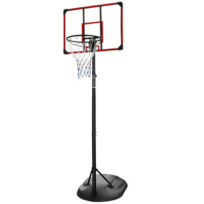 Panier de basketball portatif réglable de 7,5 à 9,2 pieds avec panneau de 32 pouces pour les jeunes adultes intérieur et extérieur
