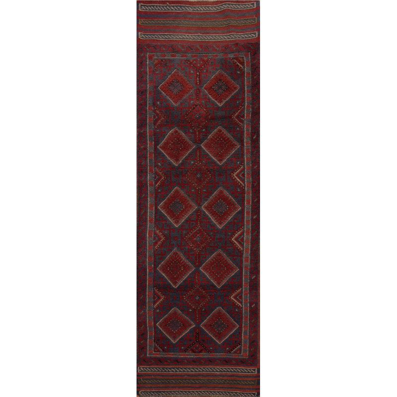 Handmade Wool Runner Rug 2x8