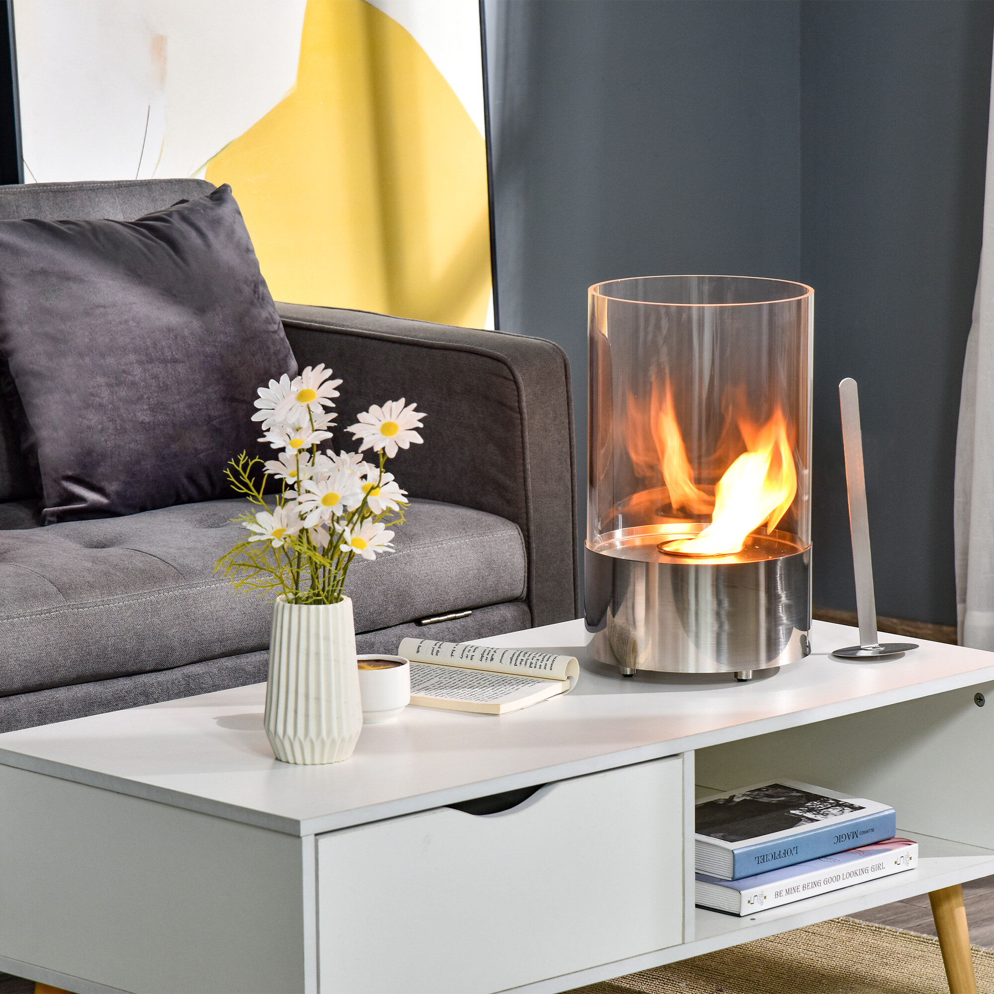 TerraFlame 3.5-in x 3.5-in Bio-ethanol Fireplace in the Gel & Ethanol  Fireplaces department at