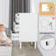 Commode blanche à miroir avec 3 tiroirs