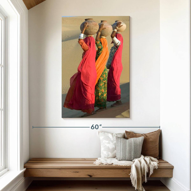 Femmes d'eau du désert Leisha, H 48 po x l 32 po
