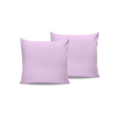 Luxurious Lilac Pillowcase Set (2 Pieces), 31.5 x 31.5 inches | 100% Cotton Ranforce, Soft & Breathable, Machine Washable at 104°F | Perfect for Stylish Bedding & Comfort, Easy Care & Durable Design
