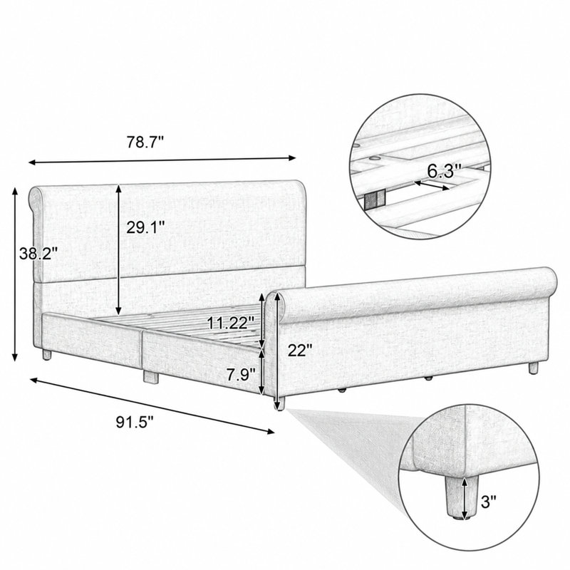 Upholstered Bed