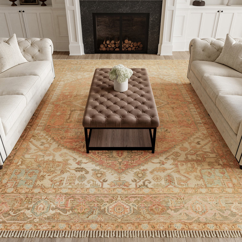 Nourison Thania 9' x 12' Rust Vintage Indoor Rug, Rectangle 9' x 12'