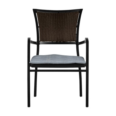 Aire Stacking Patio Dining Armchair With Cushions