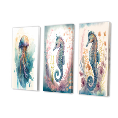 Colorful Deepsea Jellyfish III 3 Pieces