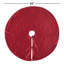 Luxueuse jupe d'arbre de Noël classique en velours rouge grenat-90374732