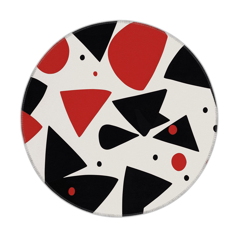 Obsidian Rift Indoor And Outdoor Area Rug, Round 5'