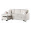Ensemble de canapé convertible modulaire en velours côtelé réversible avec rangement pour canapé et canapé-lit 2 pièces