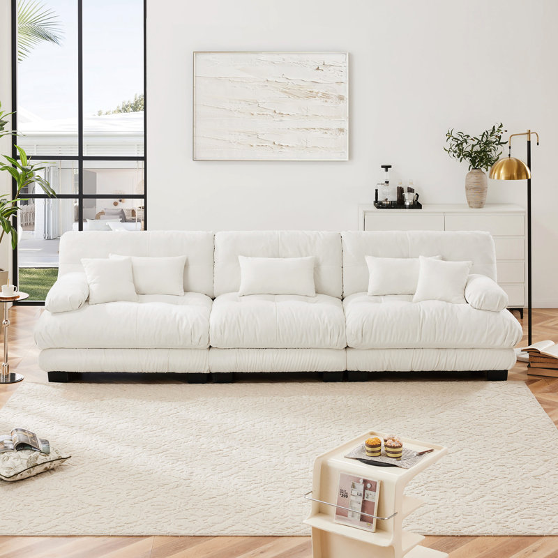 Canapé modulaire en chenille 3, assise profonde, doux et confortable pour tous les types d'espaces de vie, bureaux, canapé d'appartements, chambres,