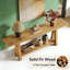 Table basse de style naturel, table d'entrée en bois, console élégante