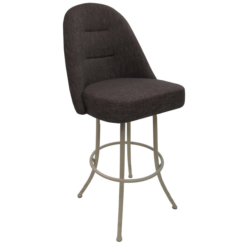 Tabouret de bar pivotant en métal Houde 26 po M-235 - Basin Beige - Café, Beige, Brun Sanora