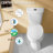 17.5" Elongated ADA Height Toilet Two Piece Tall Toilet 1.1/1.6 GPF Dual Flush White, Map Flush 1000g with Soft Close Seat-110223134