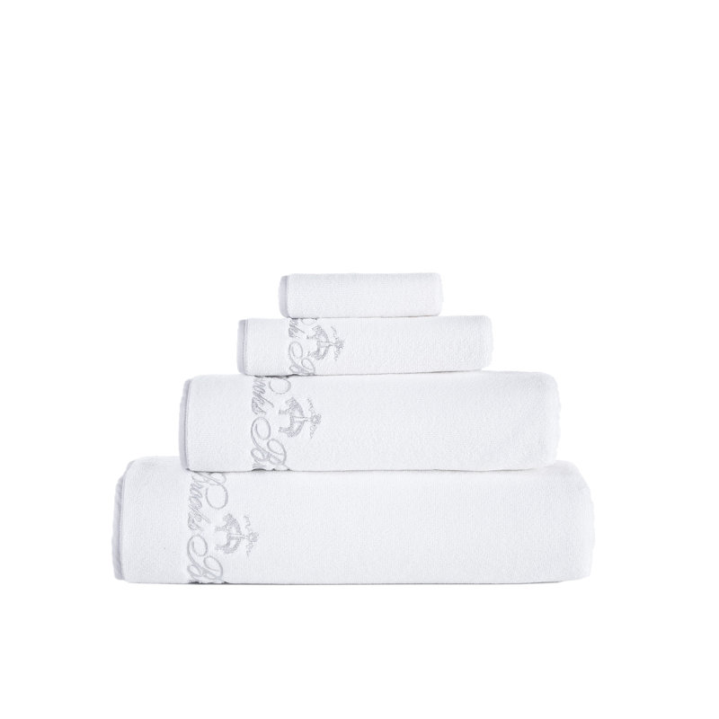 Ensemble de serviettes 3 pièces en coton turc, Blanc