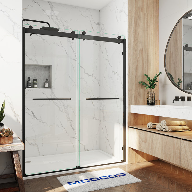 Porte de douche Opoc Mirage MCOCOD, Noir mat