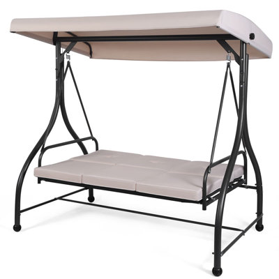 3 Person Porch Swing with Canopy